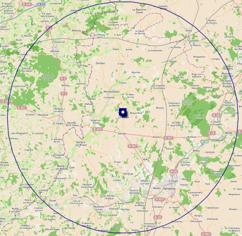 Azé
Bessé-sur-Braye
Couëtron-au-Perche
La Ville-aux-Clercs
Lunay
Mondoubleau
Montoire-sur-le-Loir
Morée
Naveil
Pezou
Saint-Calais
Saint-Ouen
Sargé-sur-Braye
Savigny-sur-Braye
Vendôme
Vibraye
Villiers-sur-Loir